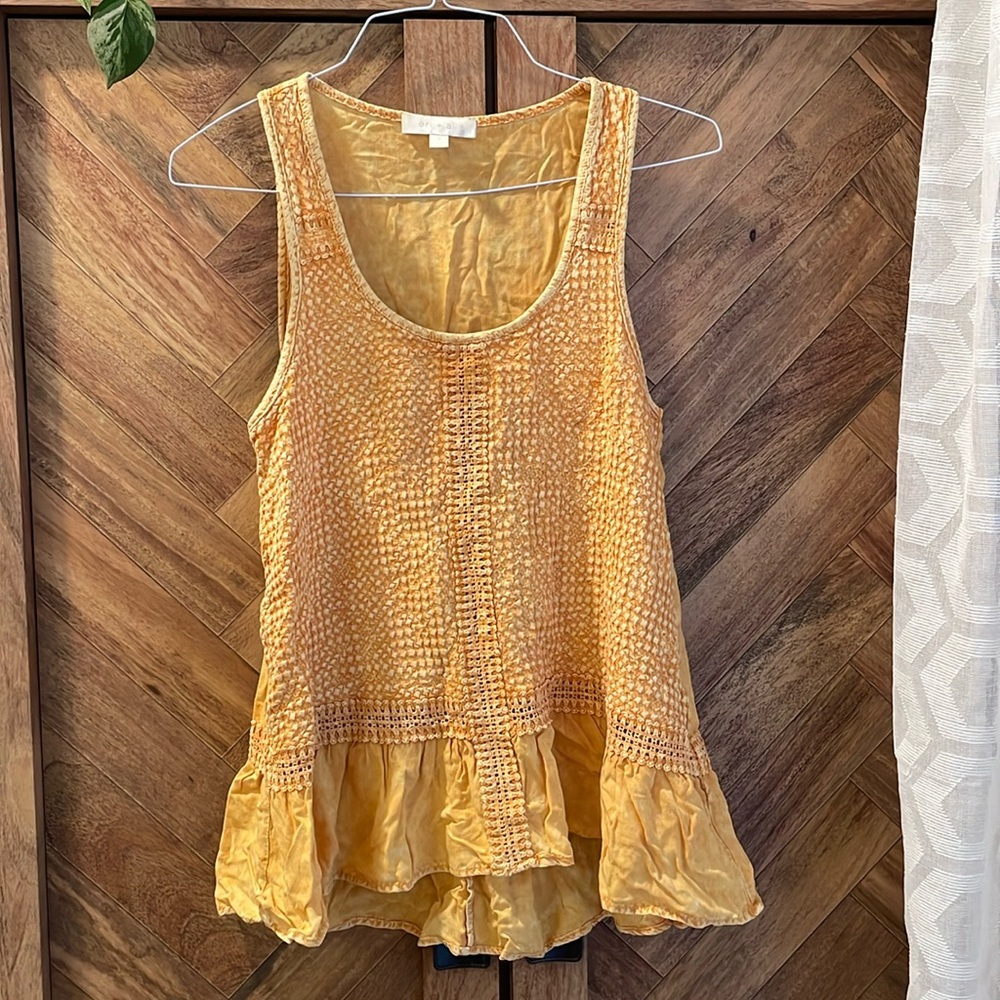 Anthropologie Eri+Ali Tank Top Yellow Small